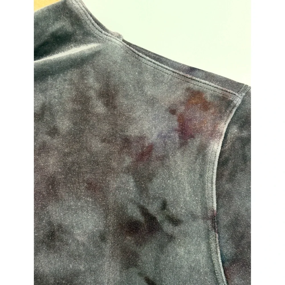 New Lululemon Crop Top All Aligned Mock Neck Velour Interstellar Gray Galaxy 6‎